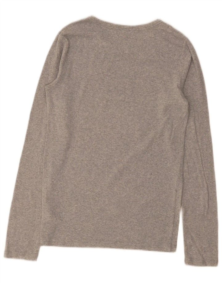 Gap Maglia da donna a maniche lunghe UK 12 Cotone grigio medio