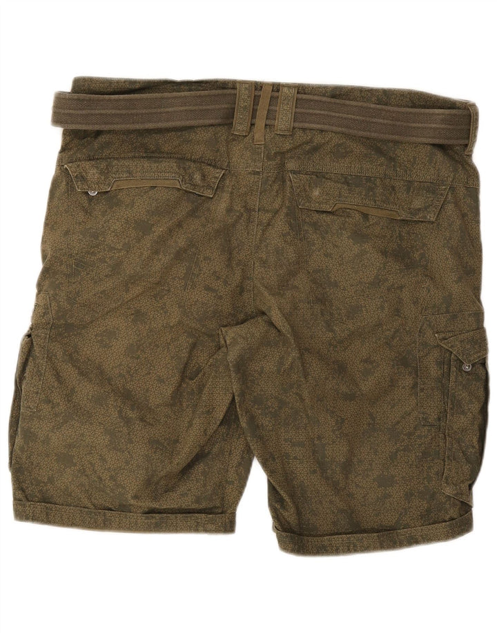 Pantaloncini cargo da donna Decathlon IT 52 XL W36 cotone geometrico kaki
