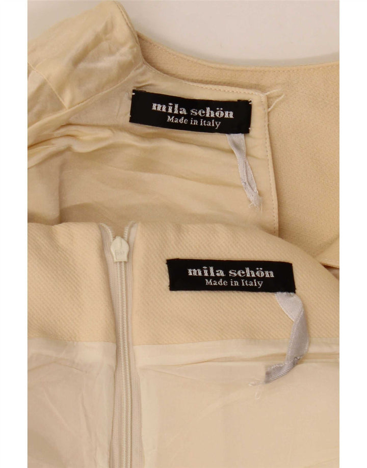 Set gonna 2 pezzi da donna Mila Schon IT 42 medio W26 lana beige