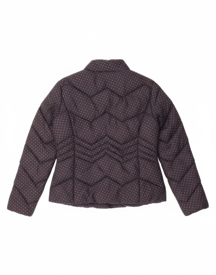 Giacca imbottita da donna Diana Gallesi UK 16 Large in poliammide maculato blu navy