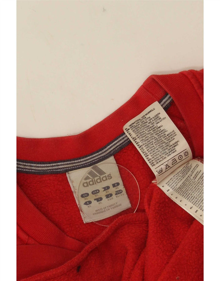 Felpa grafica da uomo Adidas Jumper XL rosso cotone