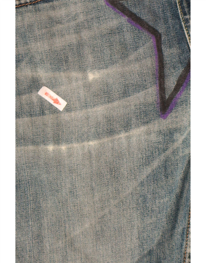 Pantaloncini di jeans grafici da donna Levi's W30 cotone blu medio