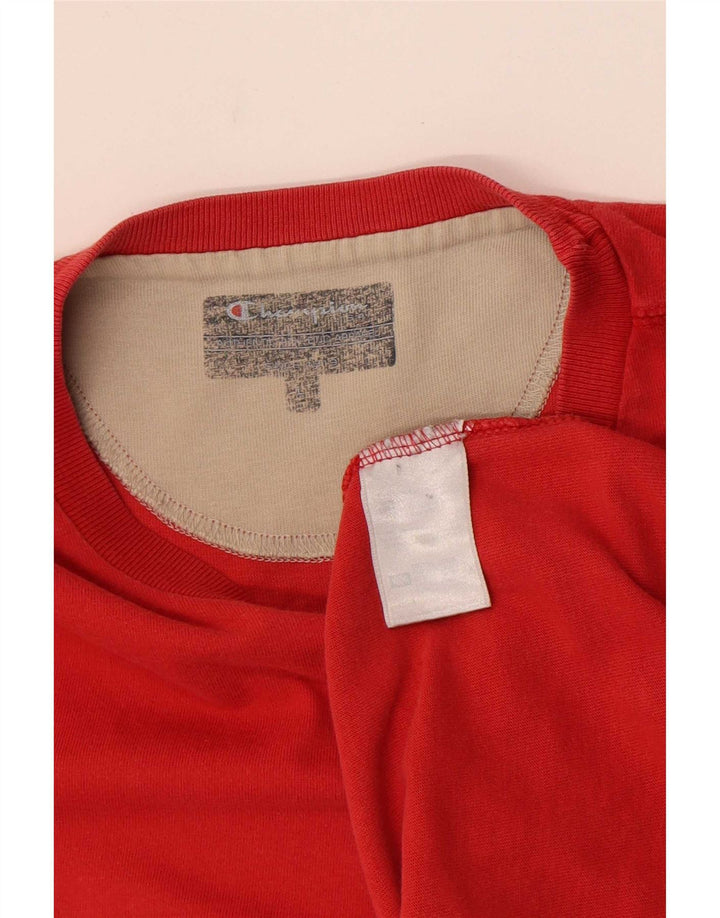 T-shirt grafica da uomo Champion Top grande in cotone rosso