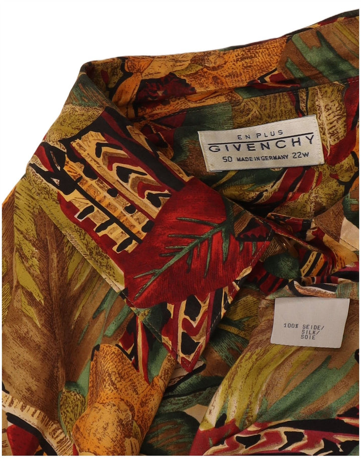 Camicetta camicia a maniche corte da donna Givenchy EU 50 3XL floreale multicolore