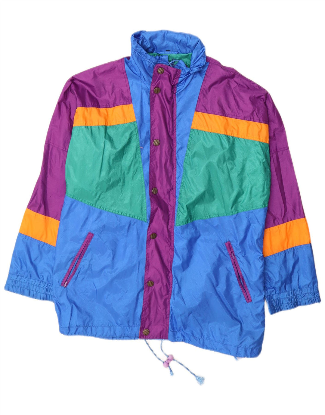 Giacca a vento vintage da uomo UK 38 colorblock medio multicolore
