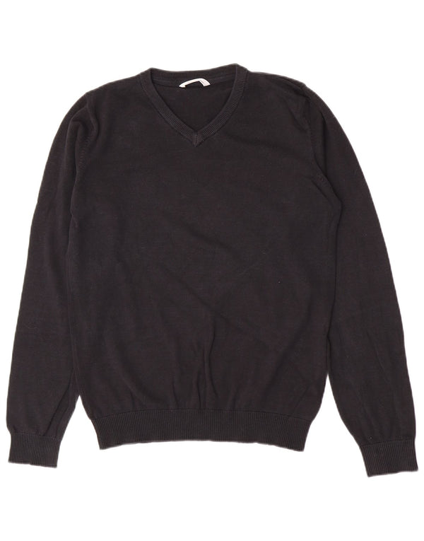 Maglione da ragazzo con scollo a V Marks & Spencer 14-15 anni in cotone nero