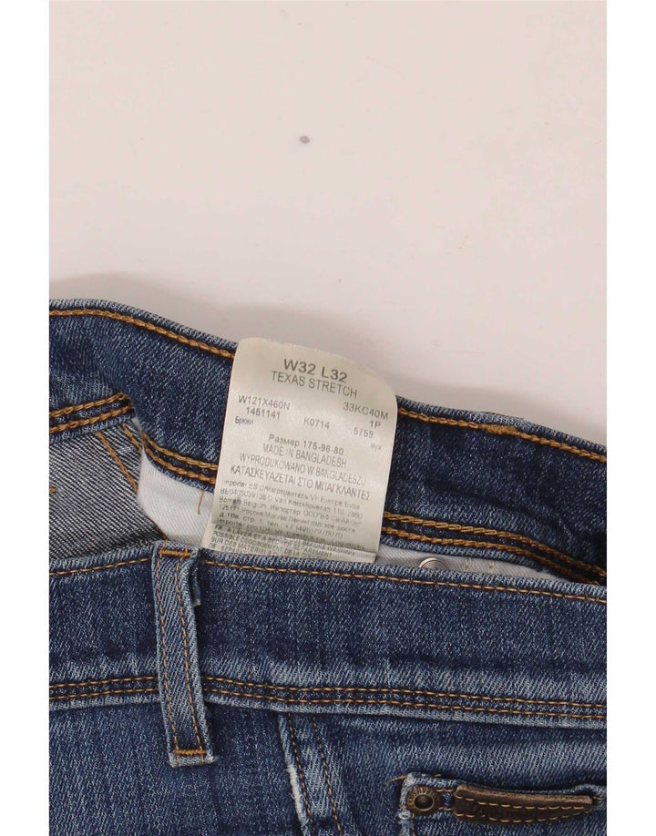 Jeans dritti effetto vissuto elasticizzati Texas da donna Wrangler W32 L32 cotone blu