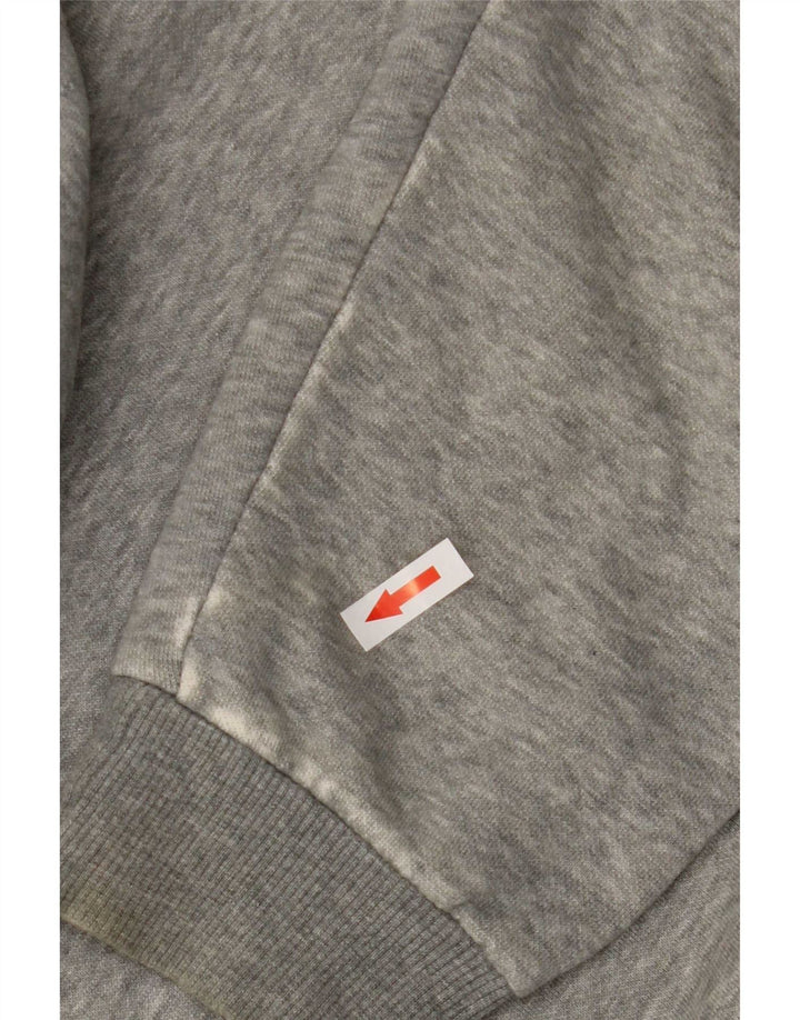Felpa con cappuccio grafica da uomo Puma in cotone grigio medio