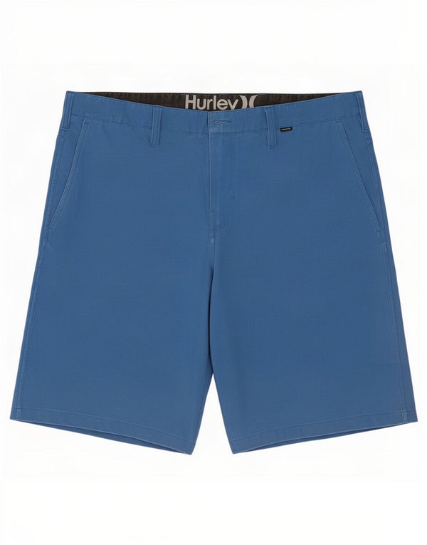Pantaloncini chino da uomo Hurley Large W36 blu in poliestere