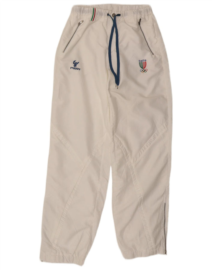 Pantaloni da tuta da donna Freddy Italia Joggers poliestere bianco medio