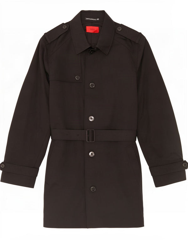 Trench da uomo Hugo Boss EU 54 2XL poliestere nero
