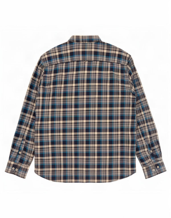 Camicia da uomo in flanella Jack & Jones 2XL cotone a quadri blu navy