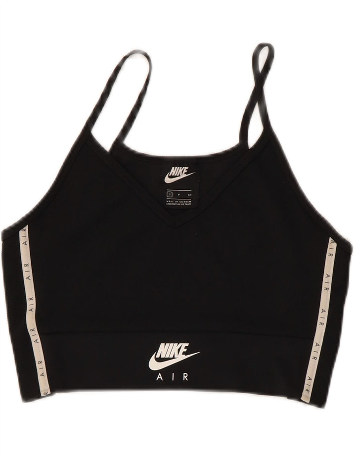 Top reggiseno sportivo Nike da donna con grafica UK 10 piccolo poliestere nero