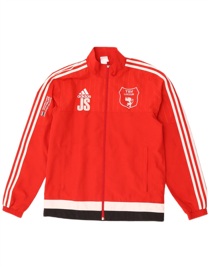 Giacca da tuta da uomo Adidas TSV Loccum piccola rossa in poliestere color block