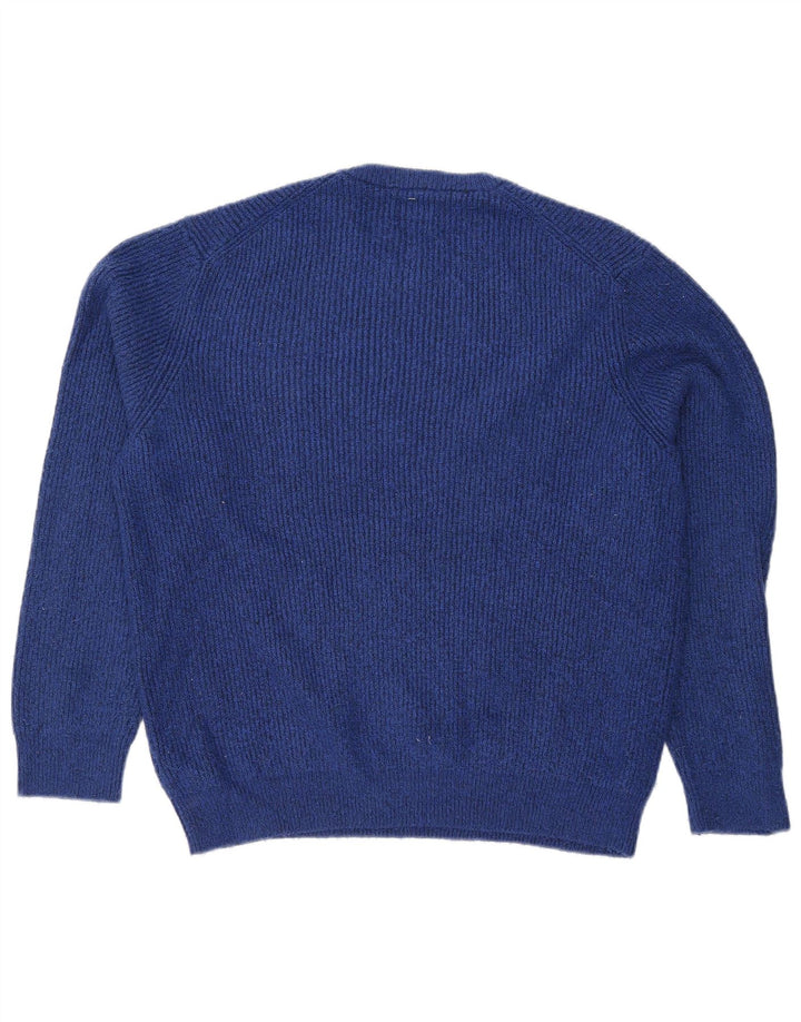 Maglione maglione girocollo oversize da donna Marks & Spencer UK 18 XL Blu