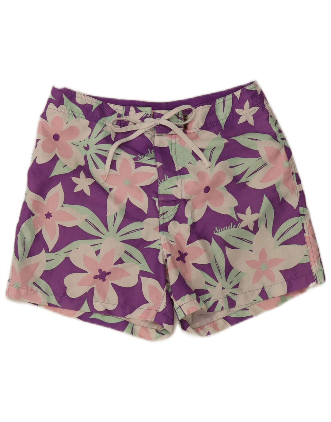 Pantaloncini da bagno da donna SUNDEK UK 14 Poliestere floreale viola medio