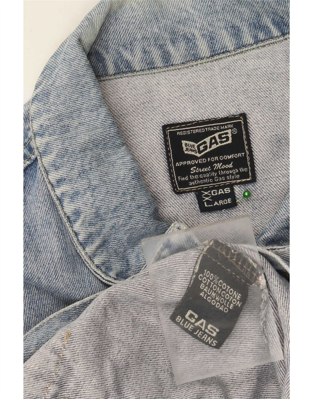 Giacca in denim da uomo Gas 2XL cotone blu