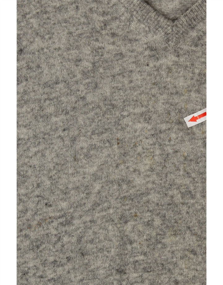 Maglione Kappa da uomo con scollo a V XL grigio lana d'agnello