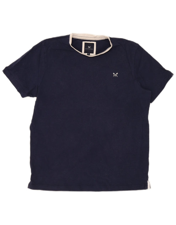 Crew Clothing T-shirt da uomo Top Large in cotone blu navy
