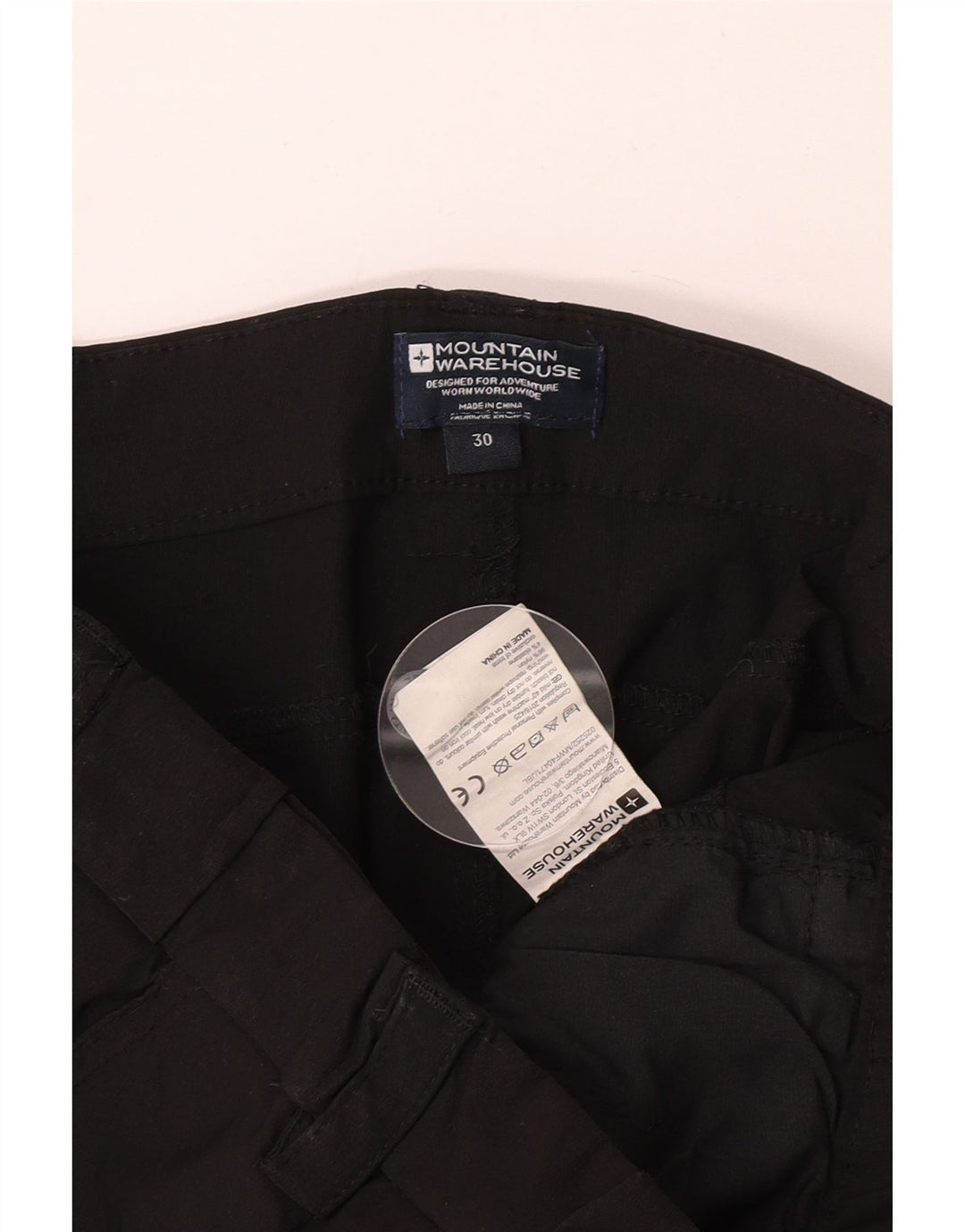 Pantaloni cargo slim da uomo Mountain Warehouse W30 L30 nylon nero
