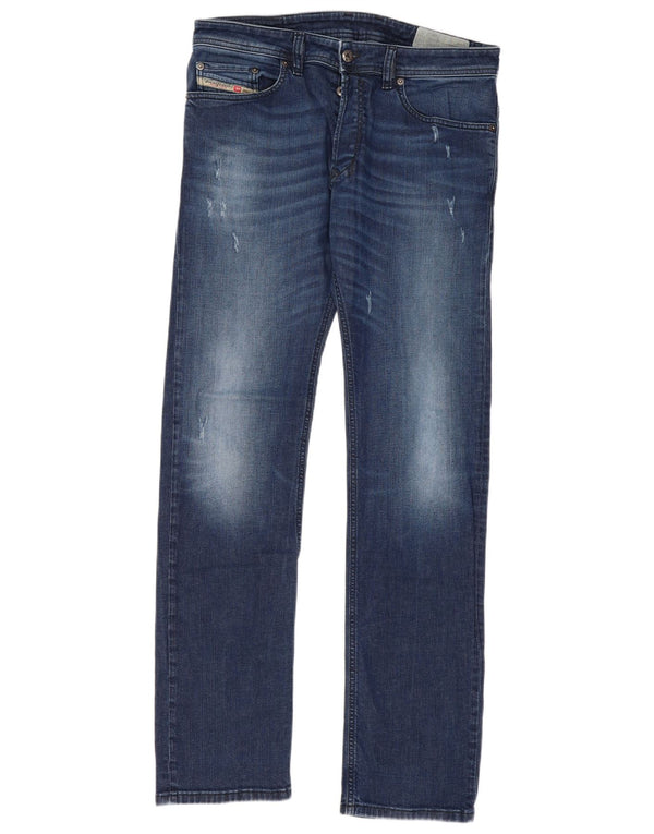 DIESEL Jeans dritti slim regolari Safado-R da uomo W32 L32 cotone blu