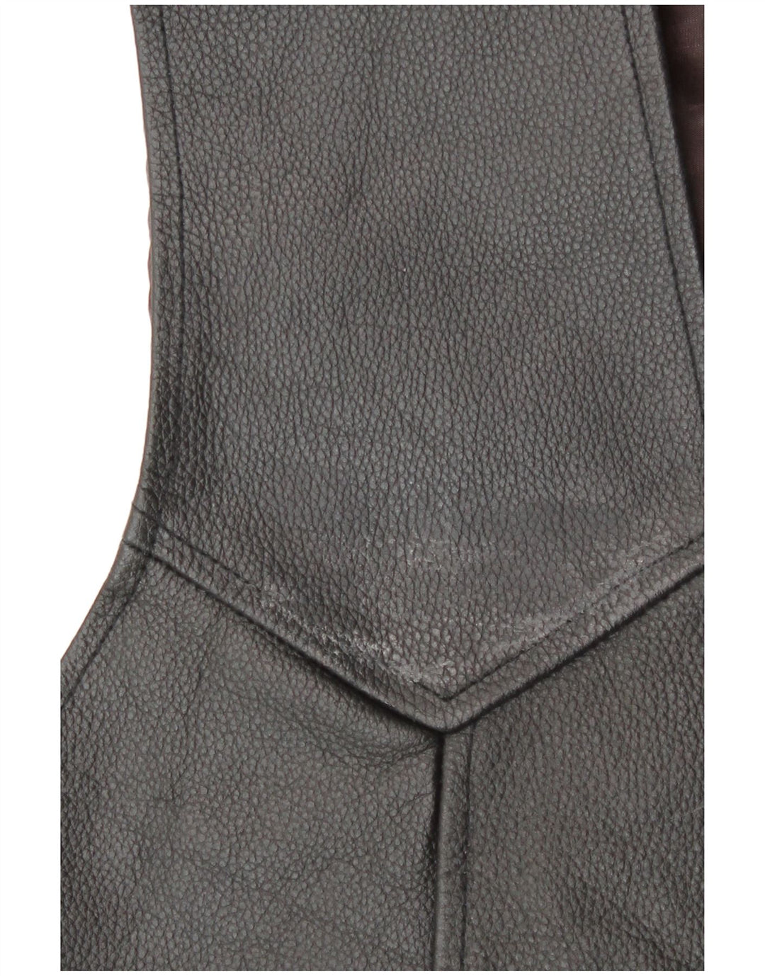 Gilet in pelle da uomo vintage da motociclista nero medio