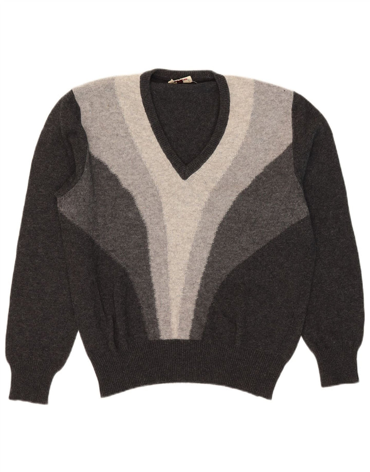 Maglione da uomo con scollo a V Hemmond grigio medio