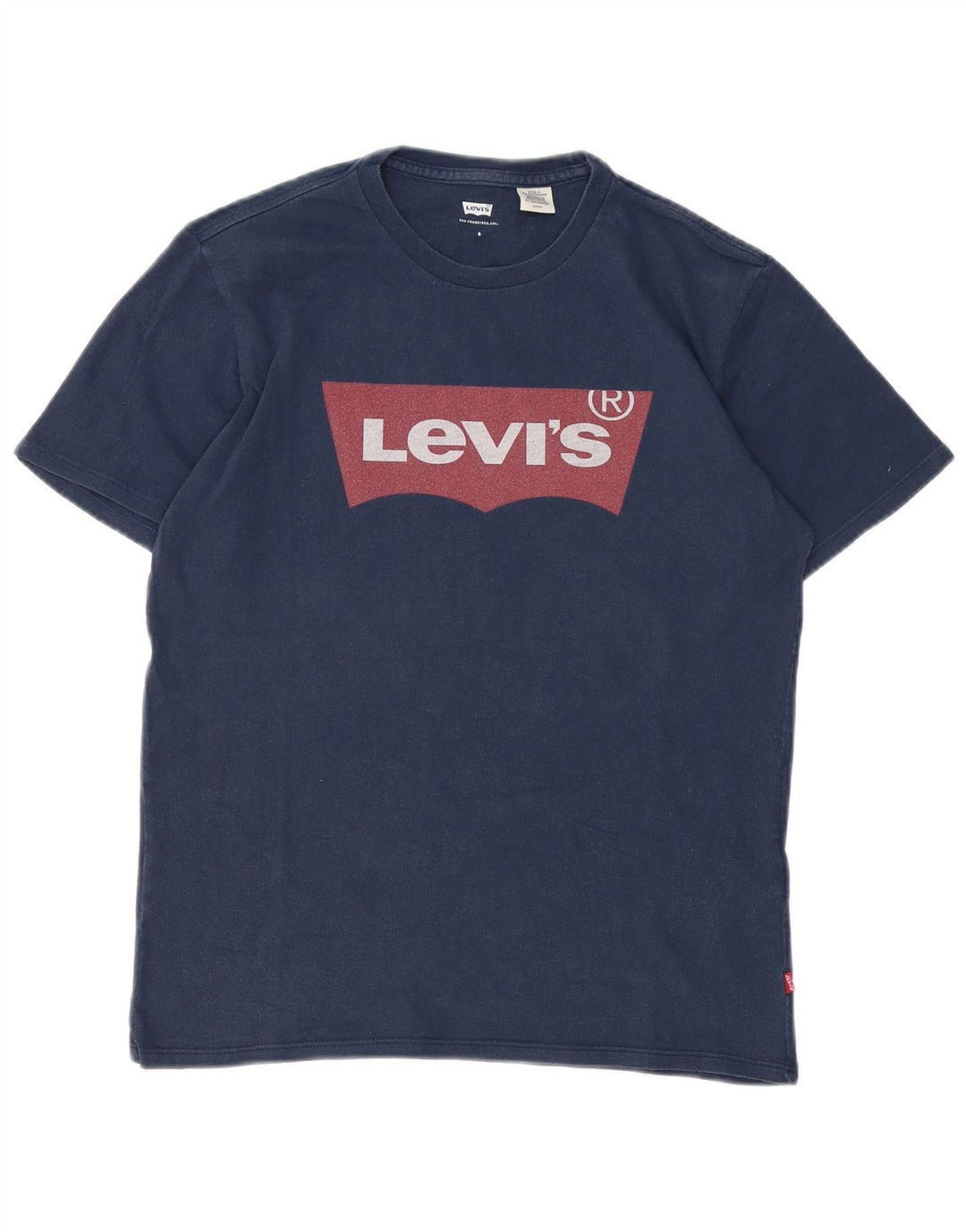 T-shirt grafica da uomo Levi's Top Small in cotone blu navy