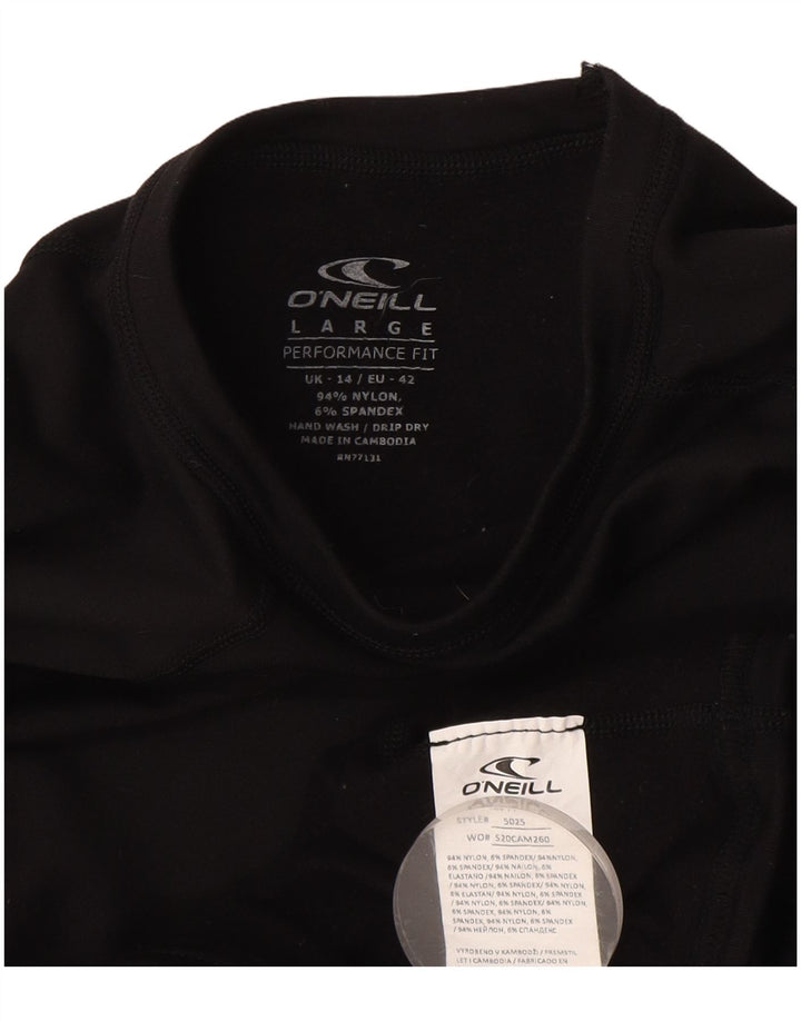 O'Neill Performance Fit Top da donna a maniche lunghe UK 14 Large Nero Nylon