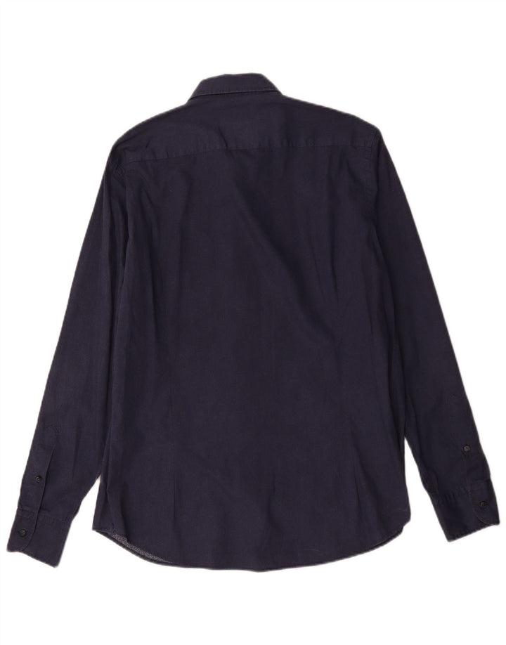 Camicia da uomo Massimo Dutti grande blu navy