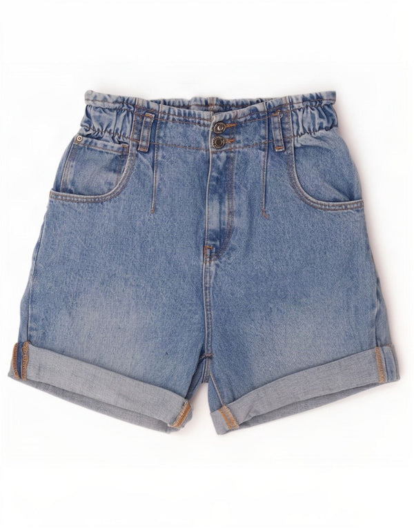 Pantaloncini di jeans a vita alta per ragazze Zara 13-14 anni W25 cotone blu