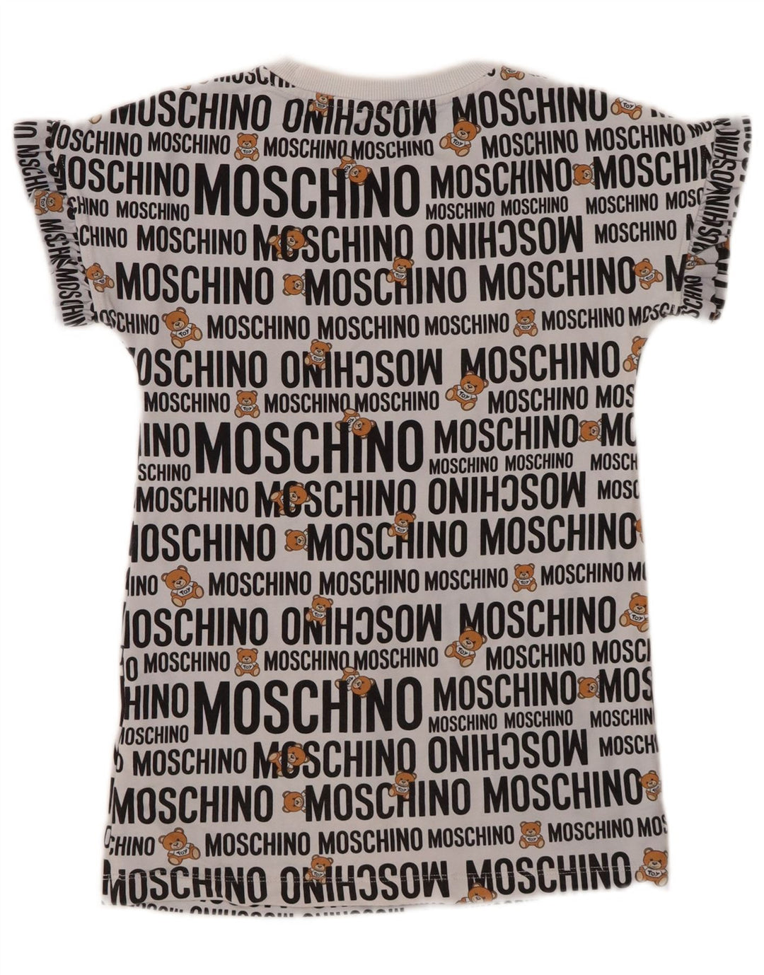 T-shirt grafica per ragazze MOSCHINO Top 7-8 anni in cotone grigio