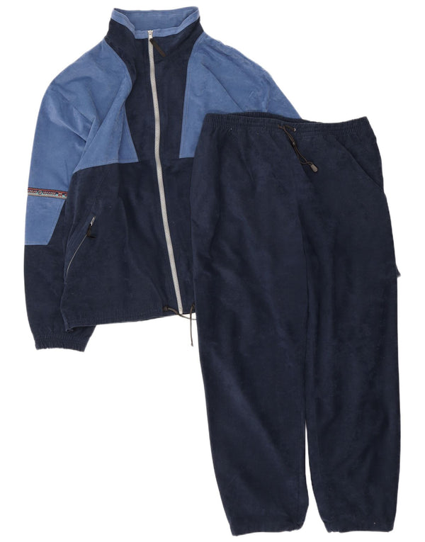 Tuta intera da uomo in velluto Great Escapes EU 56 XL Blu navy color block