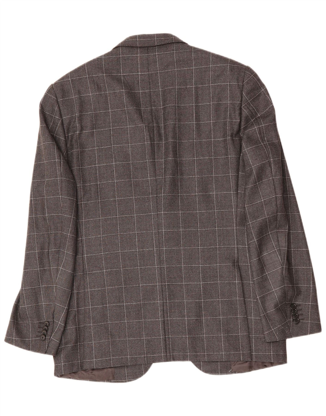 CORNELIANI Giacca Blazer da Uomo a 2 Bottoni IT 50 Lana Vergine a quadri Grandi Grigi