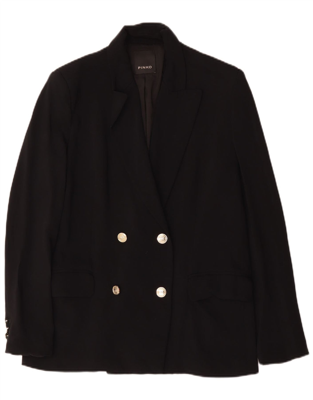 Giacca Blazer Doppiopetto Donna Pinko IT 42 Medio Nero Poliestere
