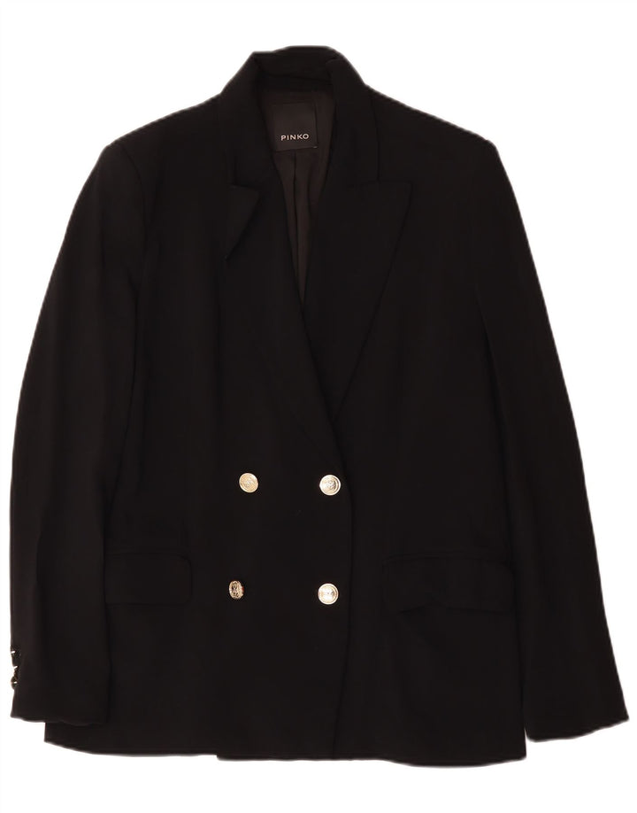 Giacca Blazer Doppiopetto Donna Pinko IT 42 Medio Nero Poliestere