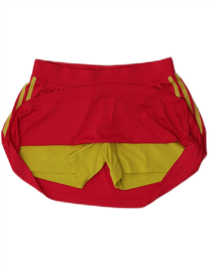 Adidas Donna Climalite Skort UK 8/10 Piccolo Poliestere Rosso