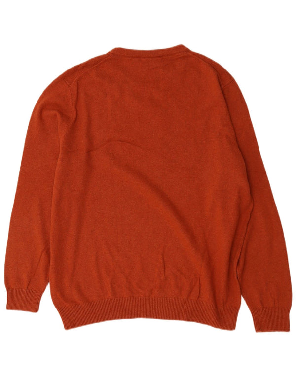 Maglione maglione con scollo a barca da uomo Lyle & Scott 2XL cotone arancione