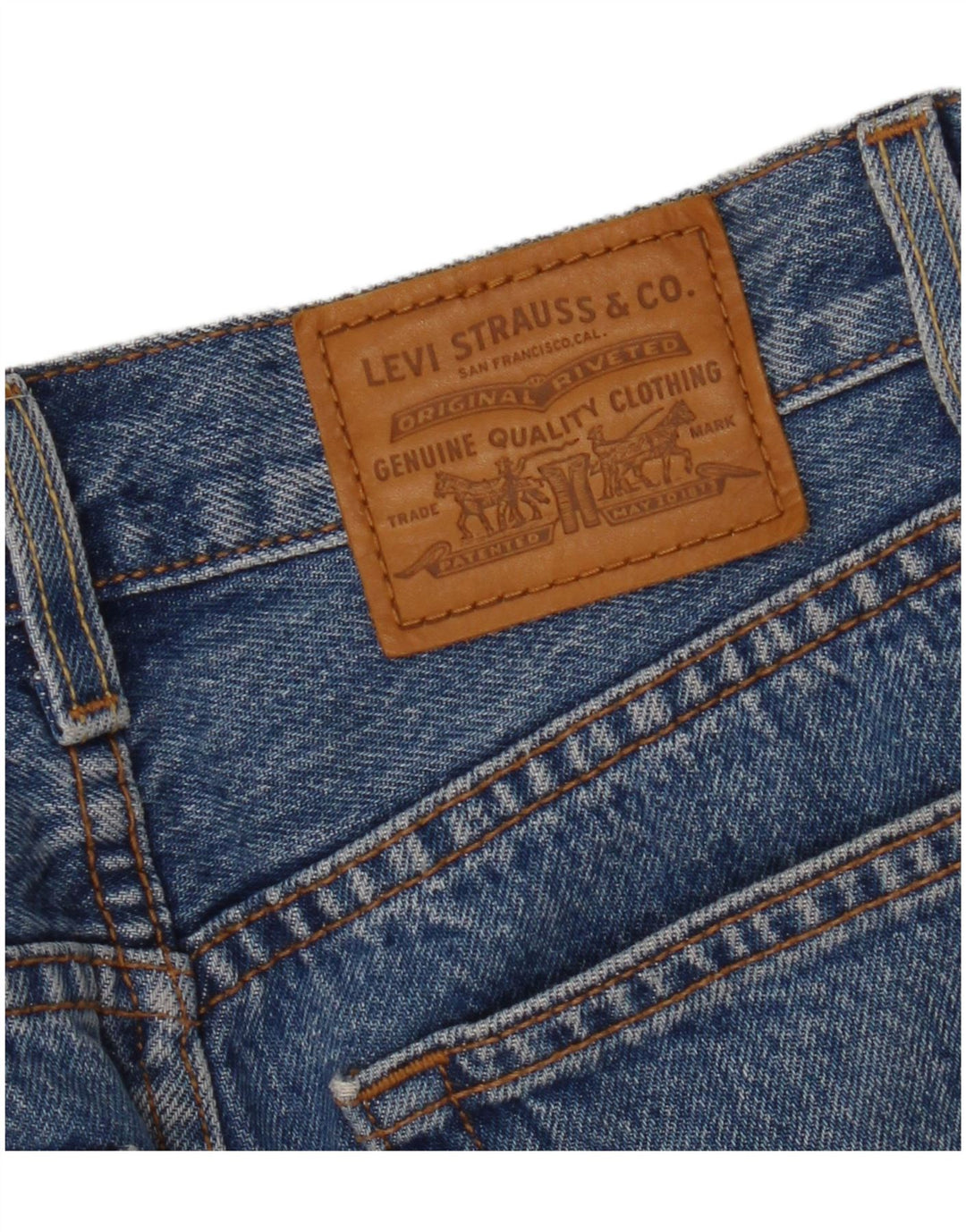 Gonna di jeans da donna Levi's W25 XS in cotone blu