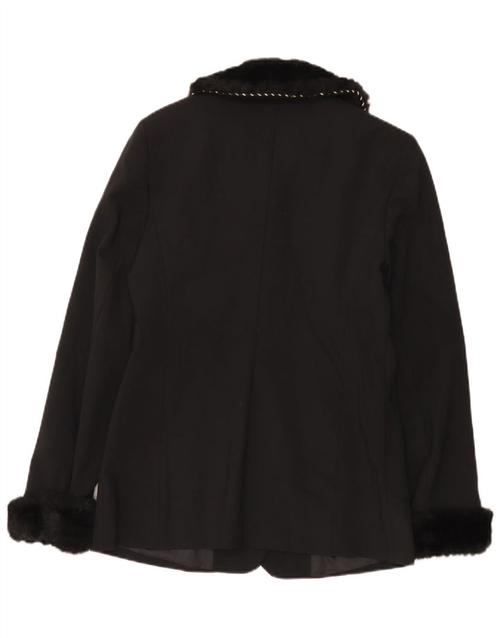 Giacca blazer vintage da donna a 6 bottoni IT 44 media nera