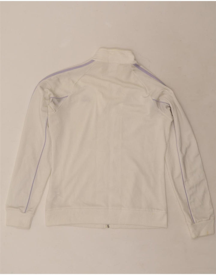 Giacca da tuta da donna ADIDAS UK 16 Large in poliestere bianco sporco