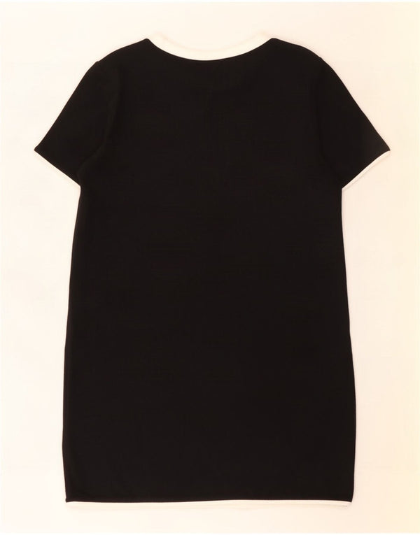 Abito T-shirt Trafaluc da donna Zara UK 12 cotone color block medio nero