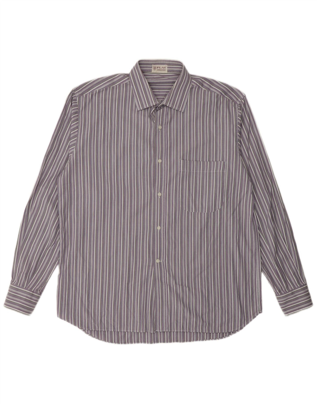 Camicia da uomo PLAY taglia 41 16 grande cotone a righe viola