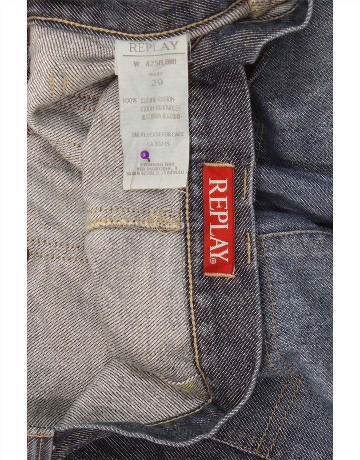 Gonna cargo in denim da donna Replay W29 in cotone blu medio