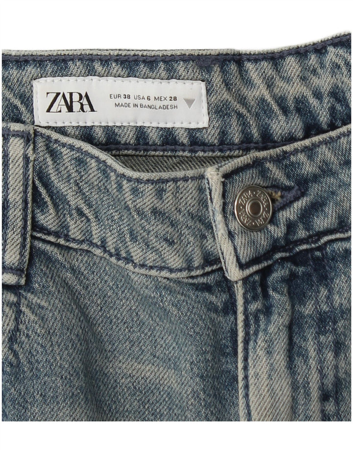 Jeans dritti cargo da donna Zara EU 38 piccoli W28 L31 blu