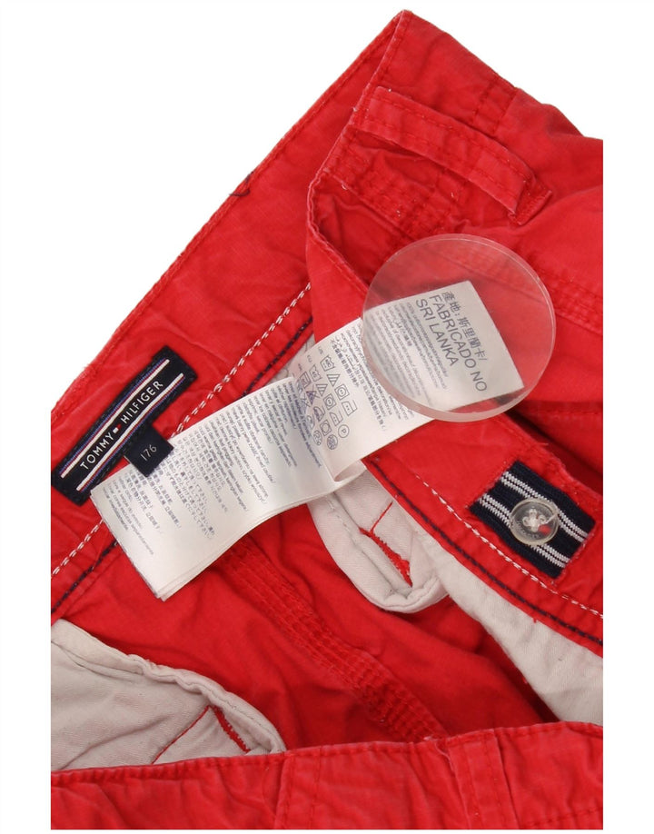 Pantaloncini cargo da bambino Tommy Hilfiger 15-16 anni W32 in cotone rosso