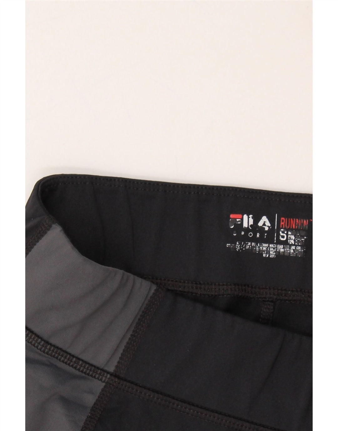 FILA Womens Capri Tracksuit Trousers UK 10 Small  Black Colourblock Vintage Fila and Second-Hand Fila from Messina Hembry 