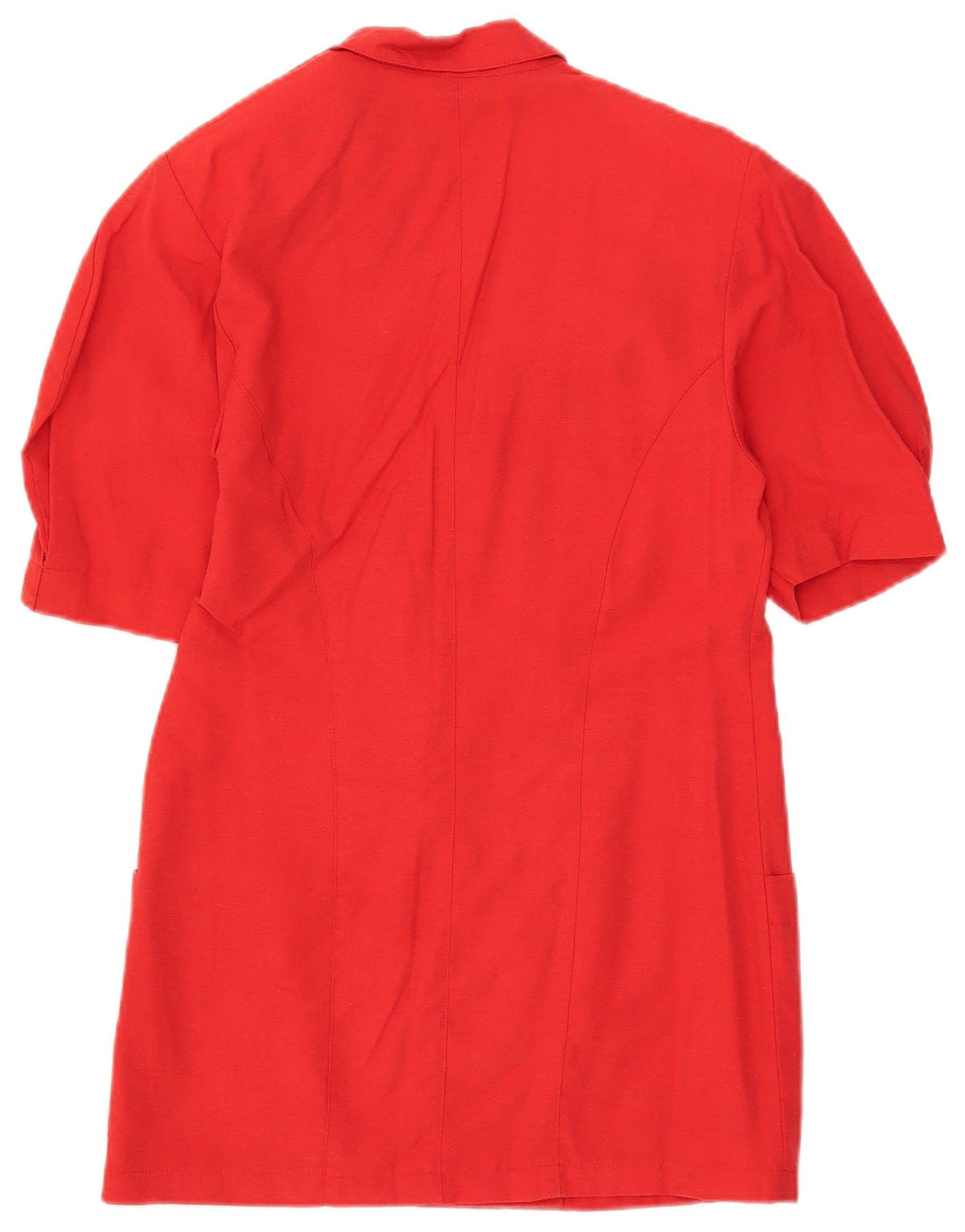 Giacca blazer doppiopetto a maniche corte da donna vintage EU 36 piccola rossa
