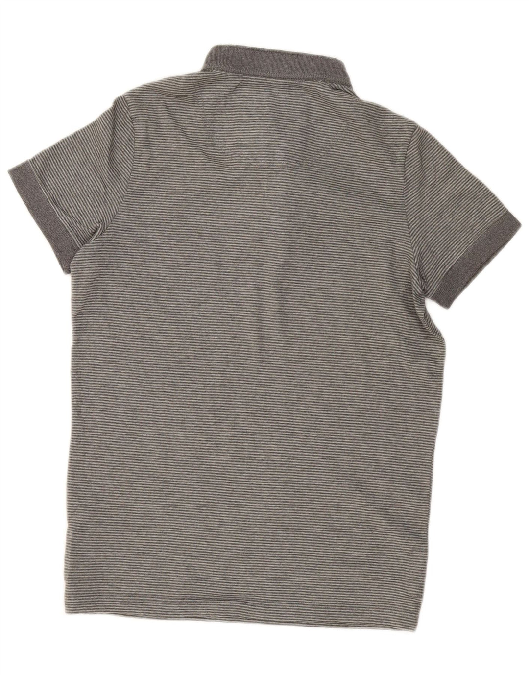 Polo da uomo ABERCROMBIE & FITCH in cotone gessato grigio medio