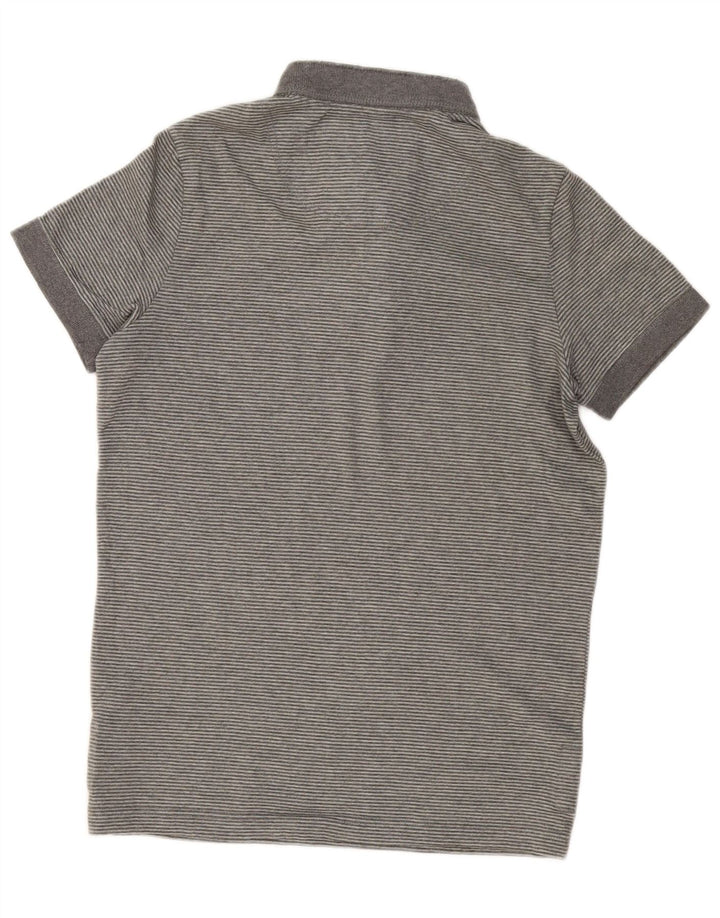 Polo da uomo ABERCROMBIE & FITCH in cotone gessato grigio medio